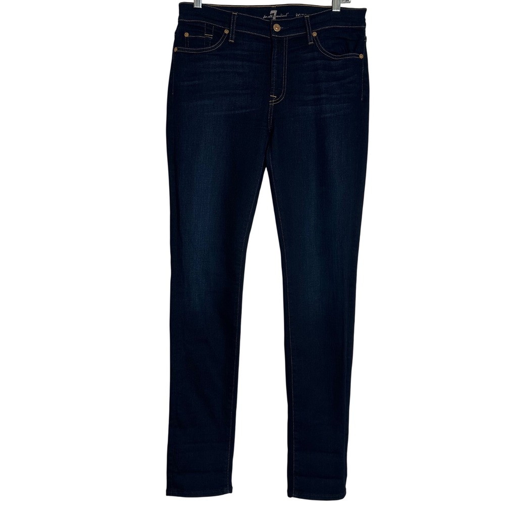 7 For All Mankind Roxanne Slim Fit Dark Wash Jeans Womens 30